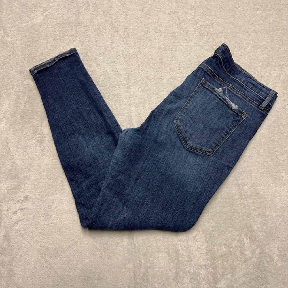 Loft‎ Womens Skinny Jeans Dark Wash Denim Blue Size 31 458290M